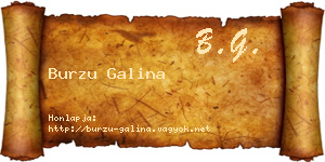 Burzu Galina névjegykártya